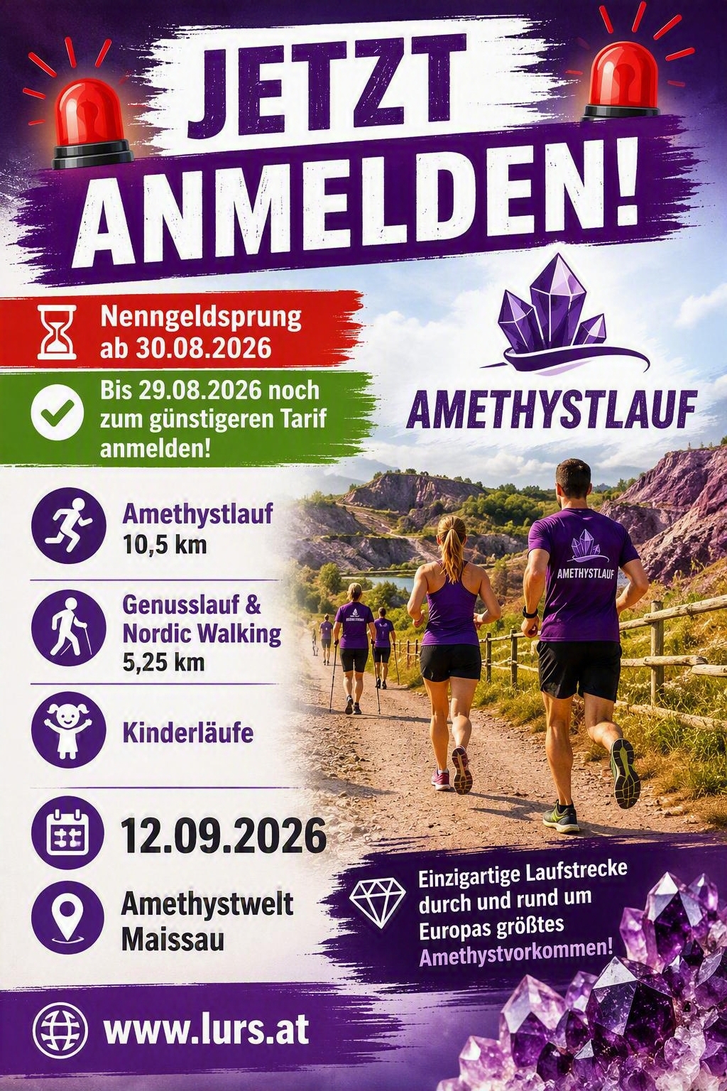 Nenngeldsprung Amethystlauf 30.08.